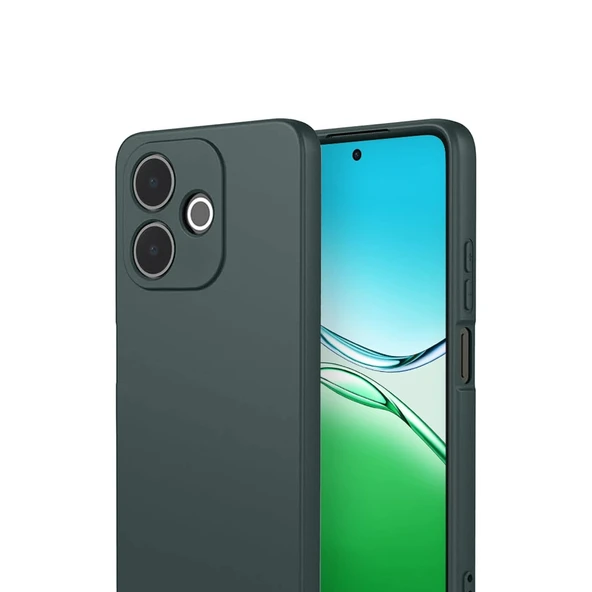 Oppo A5 Pro 4g First Silikon - Koyu Yeşil - Resim 2