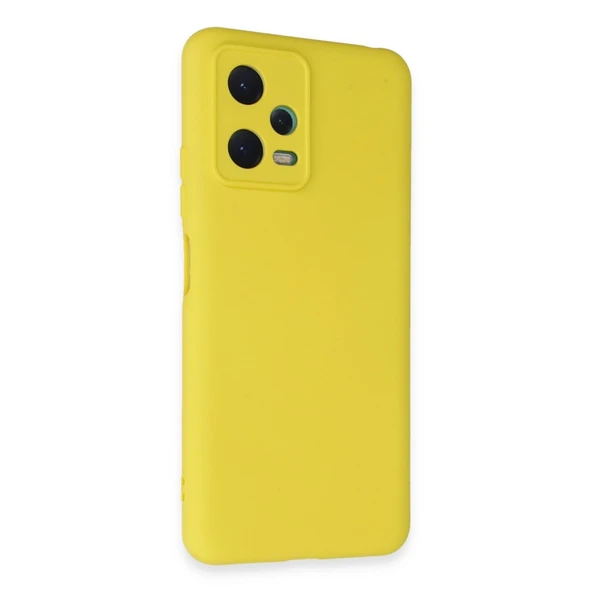 Xiaomi Redmi Note 12 5g Kılıf Nano İçi Kadife Silikon - Sarı ürün görseli 1
