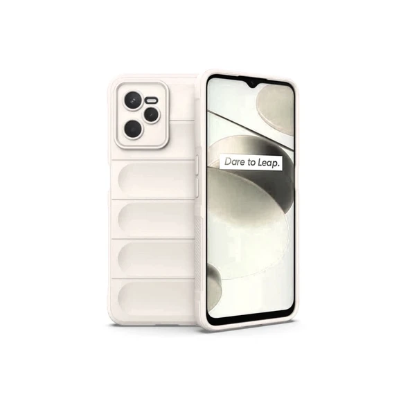 Realme C35 Kılıf Optimum Silikon - Krem ürün görseli 1