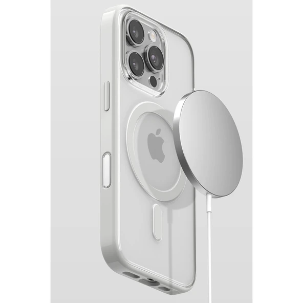 Venco Apple İphone 15 Pro Max Joly Magsafe Kapak - Beyaz - Resim 4