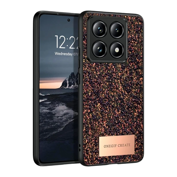 Onegif Xiaomi Mi 14t Pro Bright Simli Kapak - Derin Mor ürün görseli 1