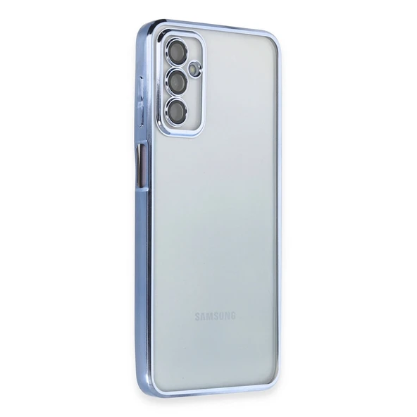 Samsung Galaxy M23 Kılıf Razer Lensli Silikon - Açık Mavi ürün görseli 1