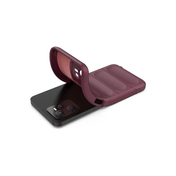 Realme C35 Kılıf Optimum Silikon - Bordo - Resim 5