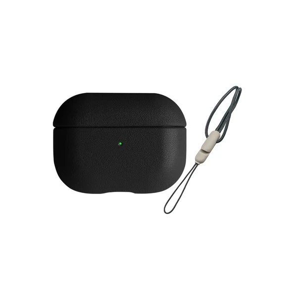 Apple Airpods 3 (3.nesil) 405 Deri Kılıf - Siyah ürün görseli 1
