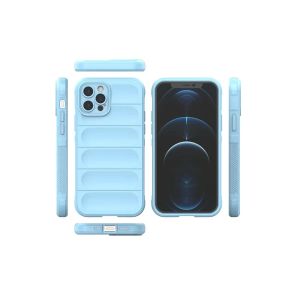 Apple İphone 12 Pro Kılıf Optimum Silikon - Sky Blue - Resim 3