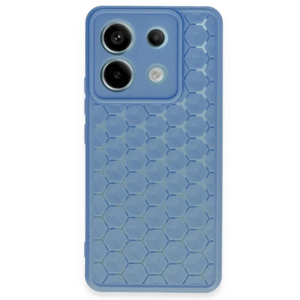 Xiaomi Redmi Note 13 Pro 5g Kılıf Petek Silikon Kapak - Mavi ürün görseli 1