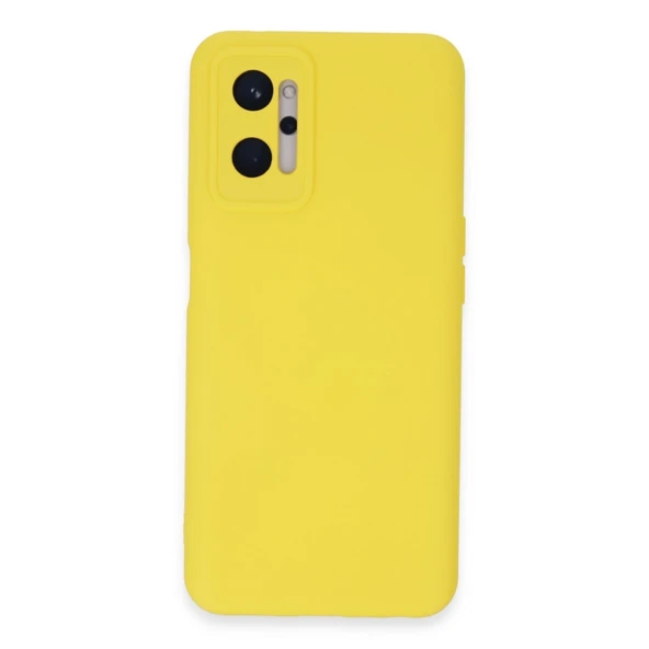 Realme 9i 4g Kılıf Nano İçi Kadife Silikon - Sarı ürün görseli 1