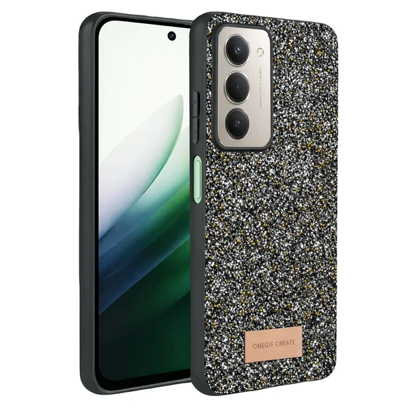 Onegif Xiaomi Redmi 15 4g Bright Simli Kapak - Gold ürün görseli 1