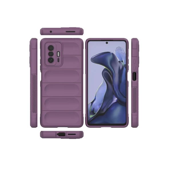 Xiaomi Mi 11t Kılıf Optimum Silikon - Mor - Resim 3