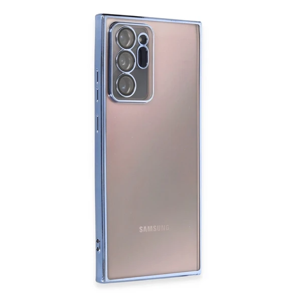 Samsung Galaxy Note 20 Ultra Kılıf Razer Lensli Silikon - Açık Mavi ürün görseli 1