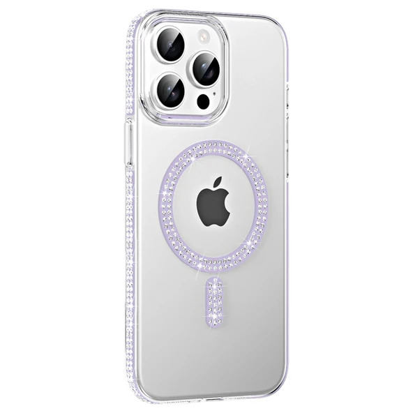 Joko Apple İphone 14 Pro Max Move Taşlı Magsafe Kapak - Lila ürün görseli 1