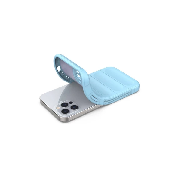 Apple İphone 12 Pro Kılıf Optimum Silikon - Sky Blue - Resim 4