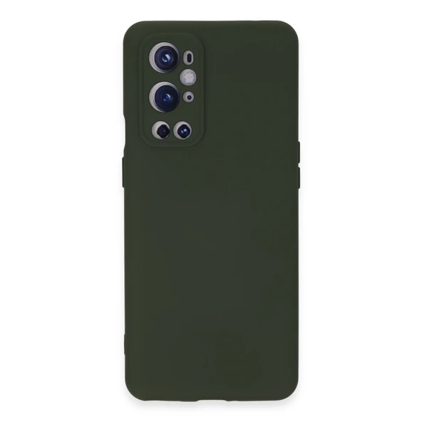 One Plus 9 Pro Kılıf Nano İçi Kadife Silikon - Koyu Yeşil ürün görseli 1