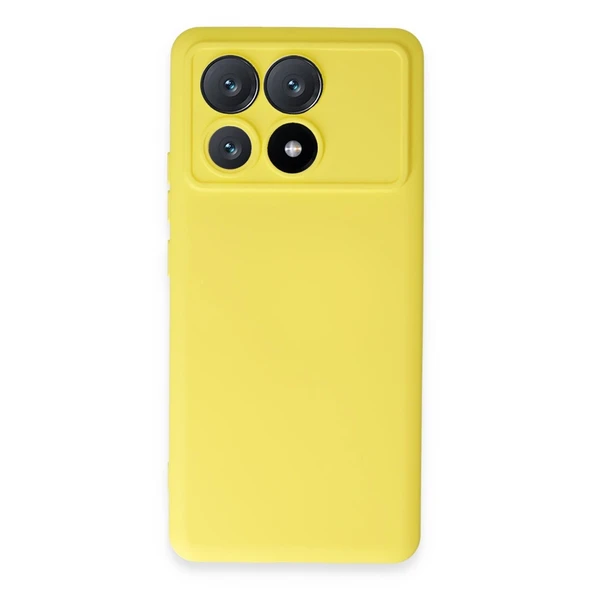 Xiaomi Poco X6 Pro Kılıf Nano İçi Kadife Silikon - Sarı ürün görseli 1