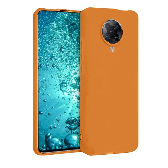 Xiaomi Redmi K30 Pro Kılıf Nano İçi Kadife Silikon - Turuncu ürün görseli 1