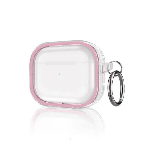 Apple Airpods Pro 2 (2.nesil) Shiny Şeffaf Kılıf - Pembe ürün görseli 1