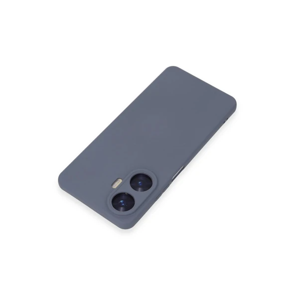 Realme C55 Kılıf Nano İçi Kadife Silikon - Gri ürün görseli 1