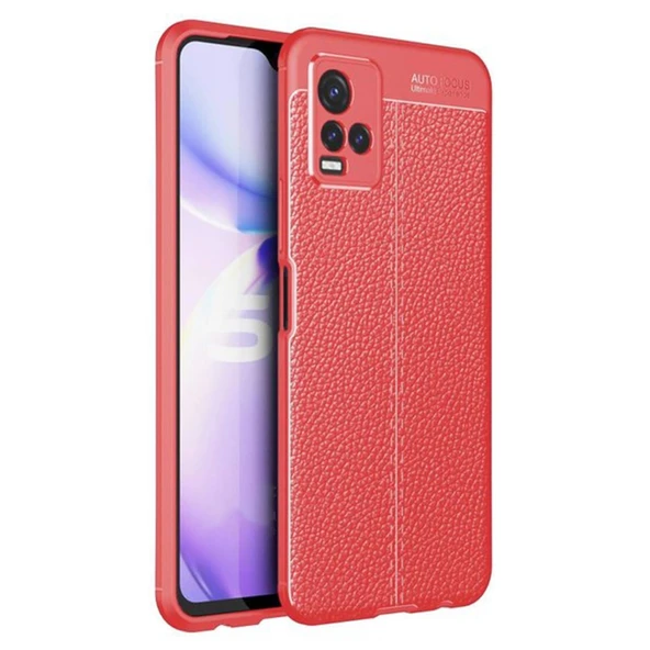 Vivo Y21s Kılıf Auto Focus Kapak - Kırmızı ürün görseli 1