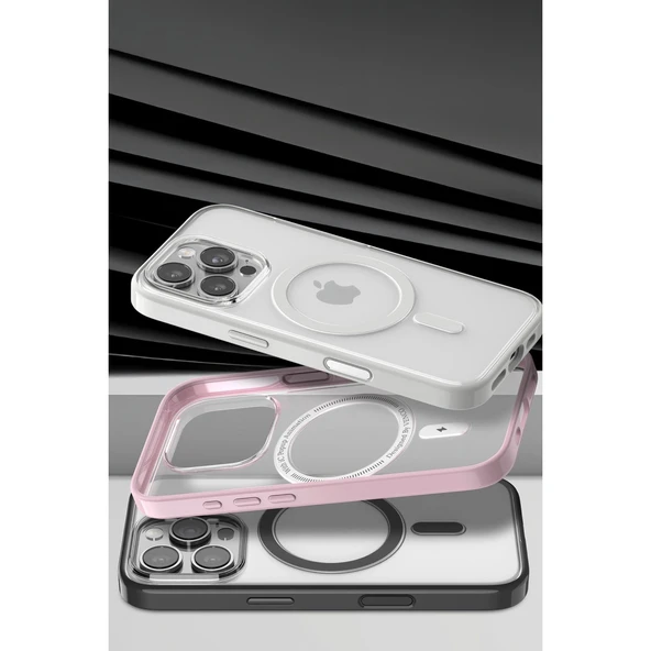 Venco Apple İphone 15 Pro Max Joly Magsafe Kapak - Beyaz - Resim 5