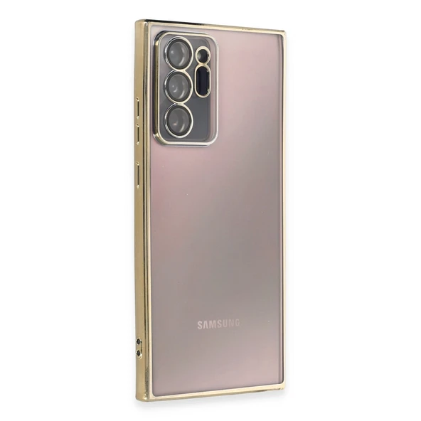 Samsung Galaxy Note 20 Ultra Kılıf Razer Lensli Silikon - Gold ürün görseli 1