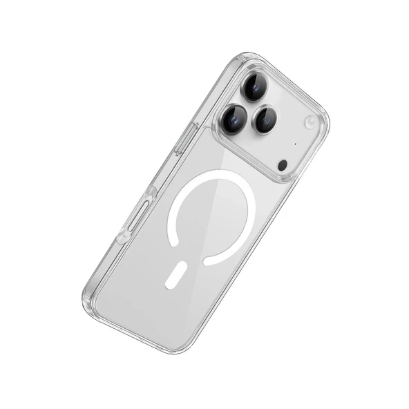 Apple İphone 17 Pro Kılıf Pc Real Magsafe Kapak - Şeffaf - Resim 3