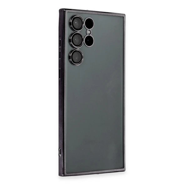 Samsung Galaxy S22 Ultra Kılıf Razer Lensli Silikon - Siyah ürün görseli 1