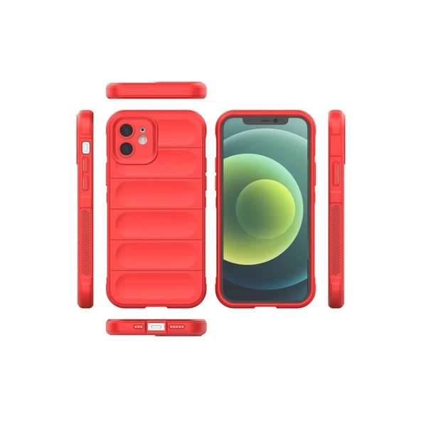 Apple İphone 12 Kılıf Optimum Silikon - Kırmızı - Resim 3