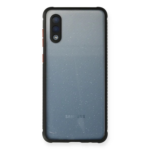Samsung Galaxy A02 Kılıf Miami Şeffaf Silikon - Siyah ürün görseli 1