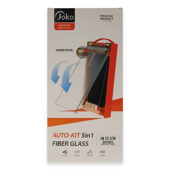 Joko Samsung Galaxy S23 Ultra Autokit 5in1 Fiber Hayalet Cam Ekran Koruyucu ürün görseli 1