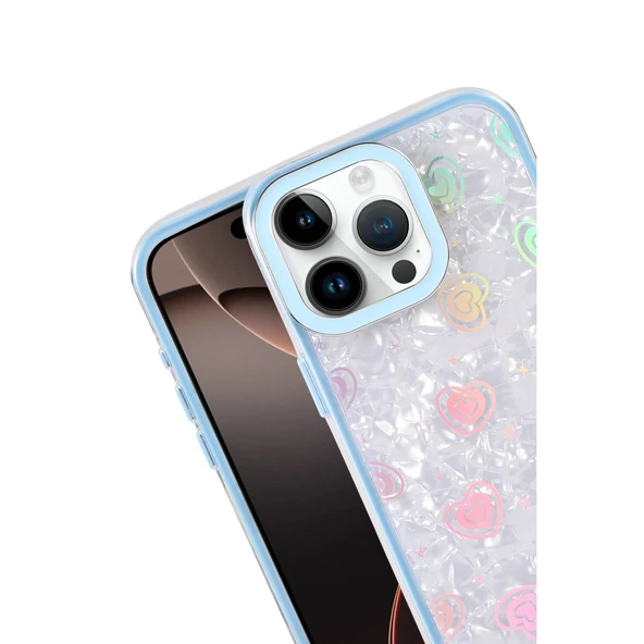 Apple İphone 15 Pro Max Lumi Desenli Kapak - Mavi - Resim 2