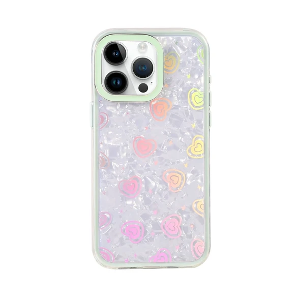 Apple İphone 15 Pro Lumi Desenli Kapak - Yeşil - Resim 3