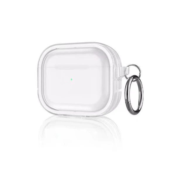 Apple Airpods Pro 2 (2.nesil) Shiny Şeffaf Kılıf - Beyaz ürün görseli 1