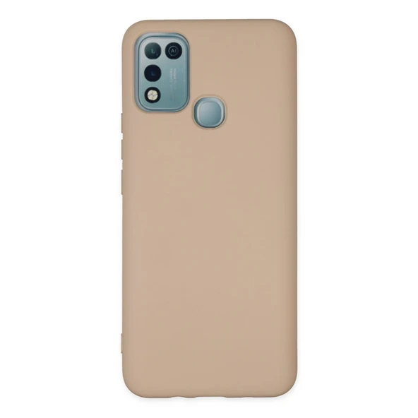 İnfinix Hot 10 Play Kılıf Nano İçi Kadife Silikon - Pudra ürün görseli 1