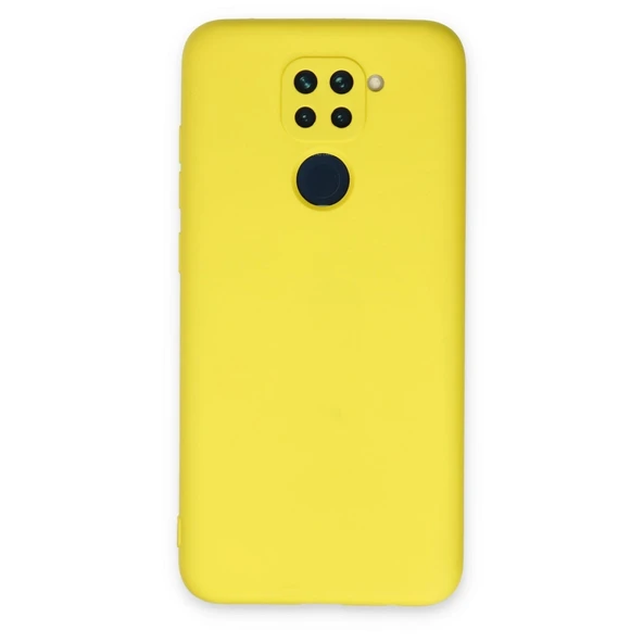 Xiaomi Redmi Note 9 Kılıf Nano İçi Kadife Silikon - Sarı ürün görseli 1