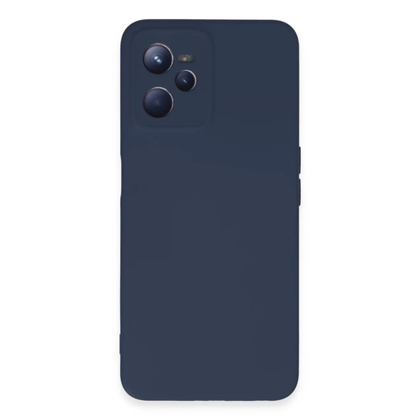 Realme C35 Kılıf Nano İçi Kadife Silikon - Lacivert ürün görseli 1