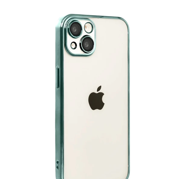 Apple İphone 15 Razer Lensli Silikon - Yeşil - Resim 2
