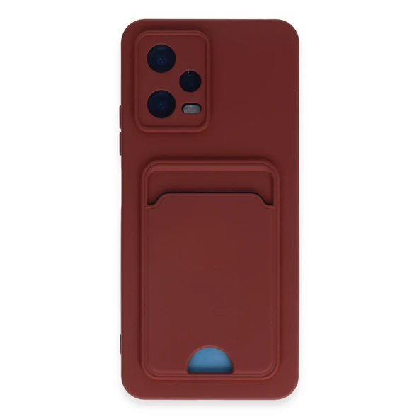 Xiaomi Poco X5 5g Kılıf Kelvin Kartvizitli Silikon - Bordo ürün görseli 1