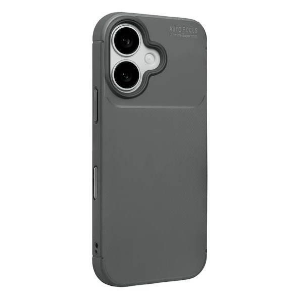 Apple İphone 17 Auto Focus Karbon Kapak - Gri - Resim 3