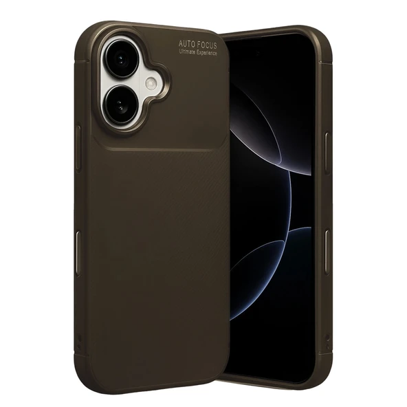 Apple İphone 17 Auto Focus Karbon Kapak - Kahverengi ürün görseli 1