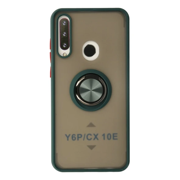 Huawei Y6p Kılıf Montreal Yüzüklü Silikon Kapak - Yeşil ürün görseli 1