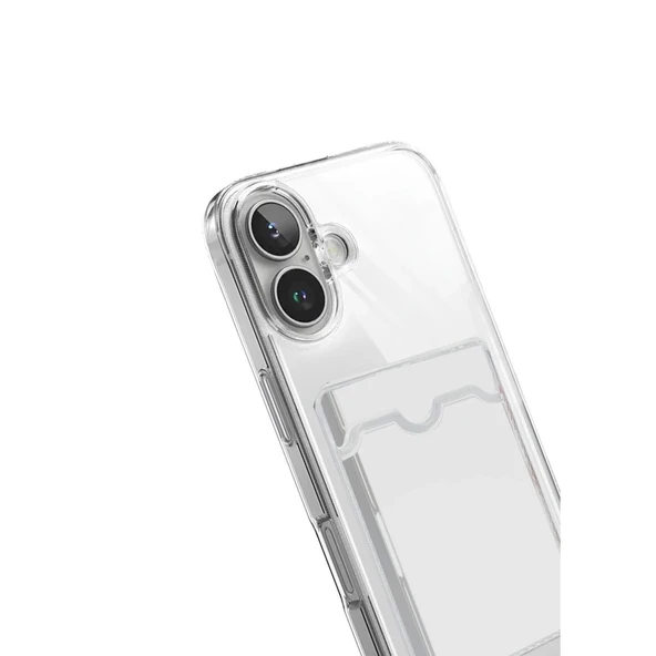 Apple İphone 17 Kart Şeffaf Silikon - Şeffaf - Resim 2
