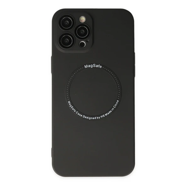 Apple İphone 12 Pro Kılıf Jack Magneticsafe Lens Silikon - Siyah ürün görseli 1