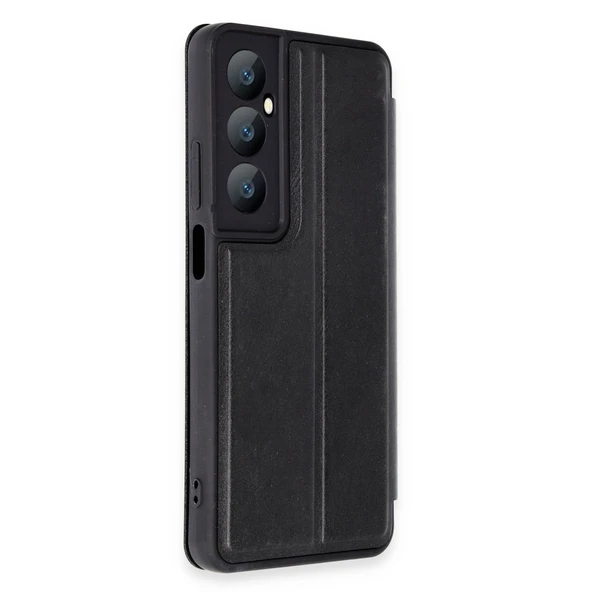 Realme C65 Kılıf Flip Cover - Siyah - Resim 2