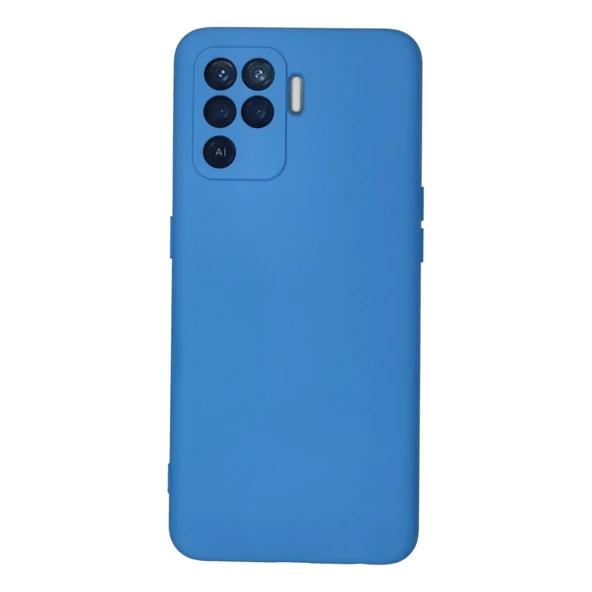 Oppo Reno 5 Lite Kılıf Nano İçi Kadife Silikon - Mavi ürün görseli 1