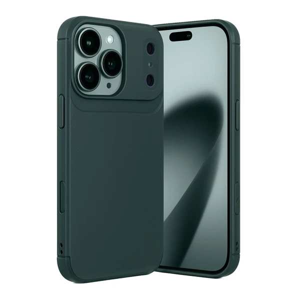 Apple İphone 17 Pro Auto Focus Karbon Kapak - Koyu Yeşil ürün görseli 1