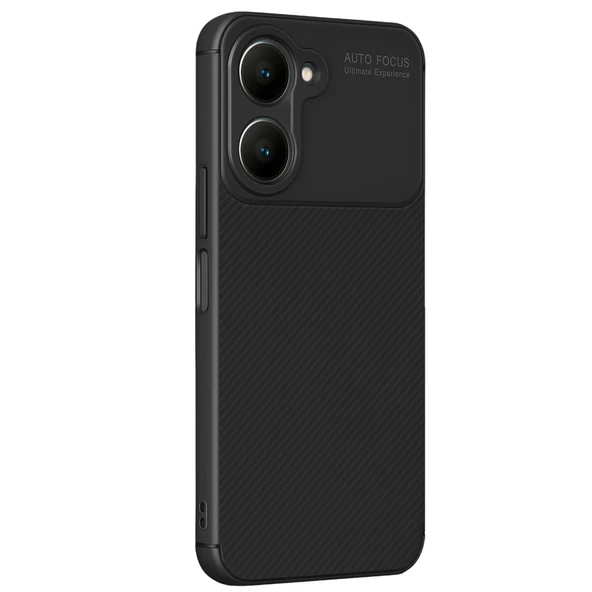 Vivo Y18 Kılıf Auto Focus Karbon Kapak - Siyah ürün görseli 1