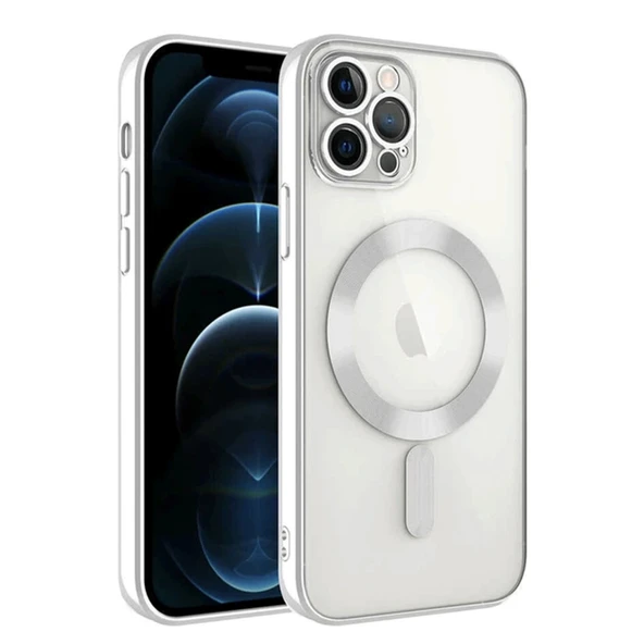 Apple İphone 14 Pro Max Kılıf Kross Magneticsafe Kapak - Gümüş ürün görseli 1
