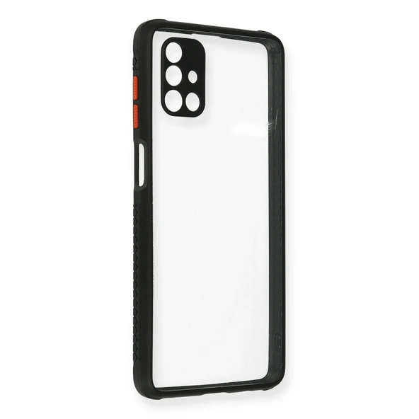 Samsung Galaxy M51 Kılıf Miami Şeffaf Silikon - Siyah ürün görseli 1