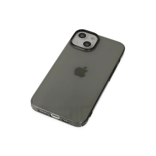 Apple İphone 14 Plus Kılıf Pc Sert Şeffaf Kapak - Siyah - Resim 4