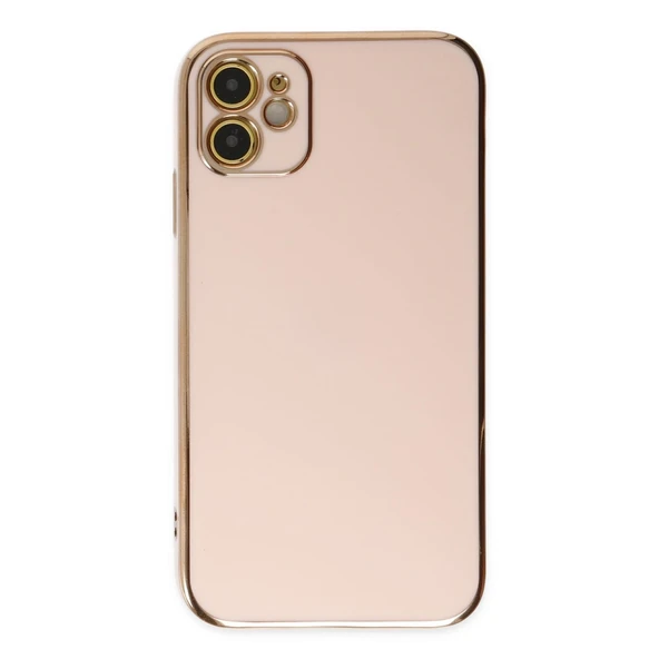 Apple İphone 12 Kılıf Volet Silikon - Pembe - Resim 2